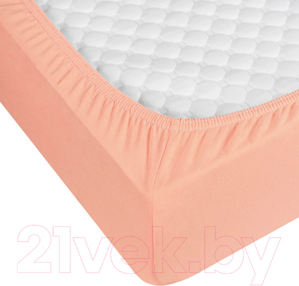 Изображение товара Простыня Milanika Персиковая 160x200x20 (трикотаж)