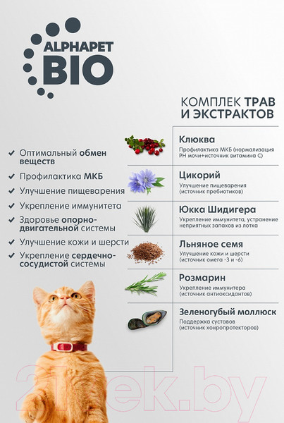 Изображение товара Сухой корм для кошек AlphaPet WOW для взрослых стерилиз кошек Индейка и потроха / 110007 (1.5кг)