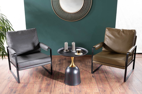 Изображение товара Журнальный столик Signal Libra 51 (черный/золото)