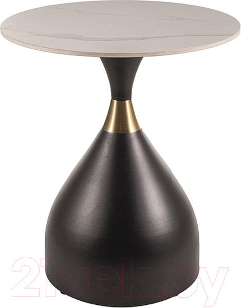 Изображение товара Журнальный столик Signal Virgo 50 (белый/черный/золото)