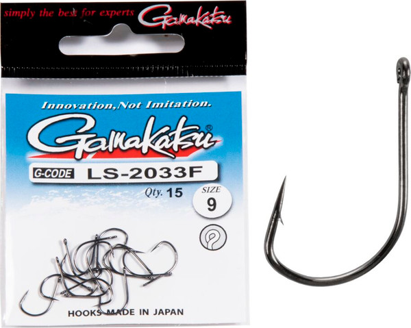 Изображение товара Набор крючков рыболовных Gamakatsu LS-2033F New Label Eyed Hooks Black / 147922-009 (15шт)
