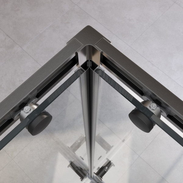 Изображение товара Душевой уголок Cezares RELAX-304-A-2-90-C-GM (оружейная сталь)