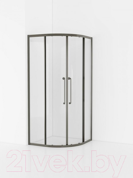 Изображение товара Душевой уголок Cezares RELAX-304-R-2-100-C-GM (оружейная сталь)