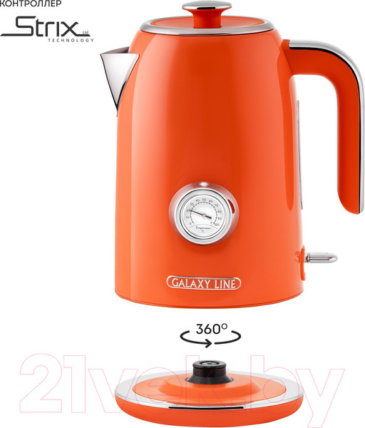 Изображение товара Электрочайник Galaxy Line GL 0351 (апельсиновый фреш)