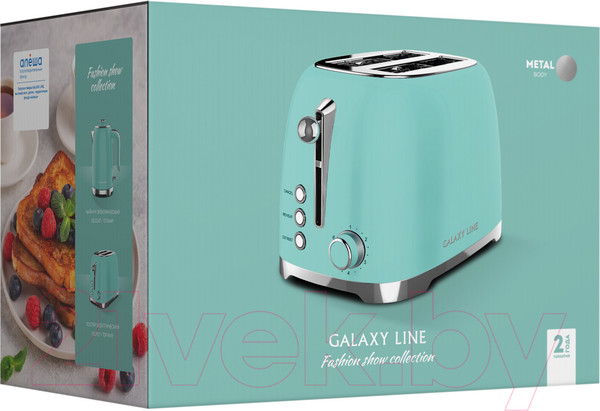 Изображение товара Тостер Galaxy Line GL 2917 (тиффани)