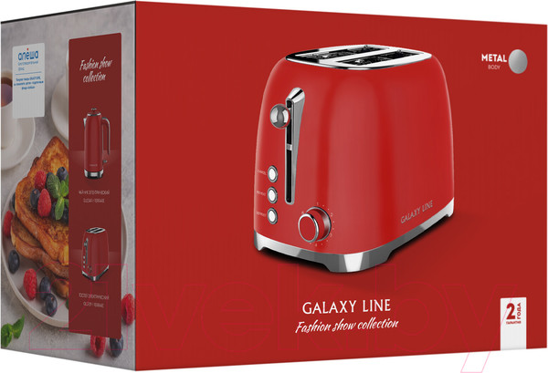 Изображение товара Тостер Galaxy Line GL 2919 (феррари)