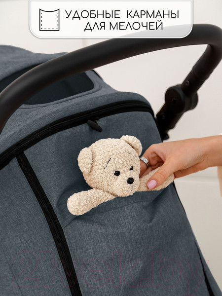 Изображение товара Детская прогулочная коляска Amarobaby Strollin'Joy / AB23-10STROLLINJOY/11 (серый)