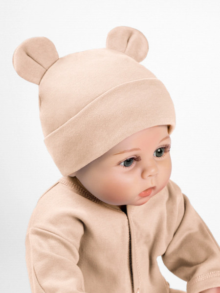 Изображение товара Шапочка для малышей Amarobaby Nature Essence Bear / AB-OD22-NE16Be/03-40 (бежевый)