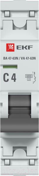 Изображение товара Выключатель автоматический EKF PROxima ВА 47-63N / M636104C