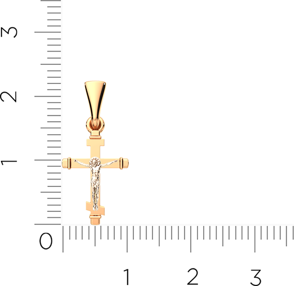 Изображение товара Крестик из комбинированного золота ZORKA 430186.14K.B.REL