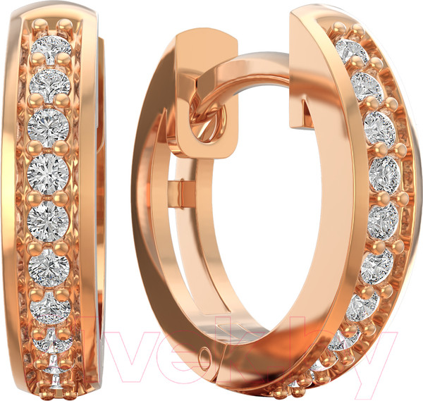 Изображение товара Серьги из розового золота ZORKA 310513.14K.R (с фианитами)