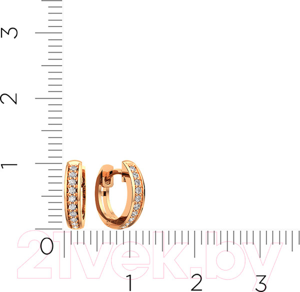 Изображение товара Серьги из розового золота ZORKA 310513.14K.R (с фианитами)
