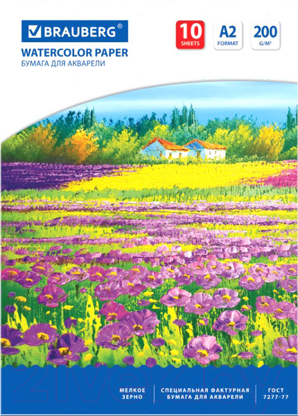 Изображение товара Набор бумаги для рисования Brauberg Луг / 111062 (10л)