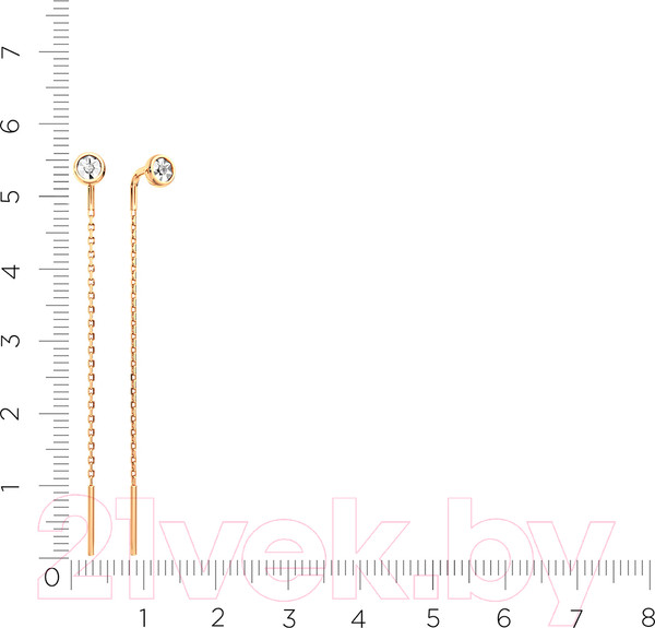 Изображение товара Серьги из комбинированного золота ZORKA 3D00207.14K.B.ZZ (с бриллиантами)