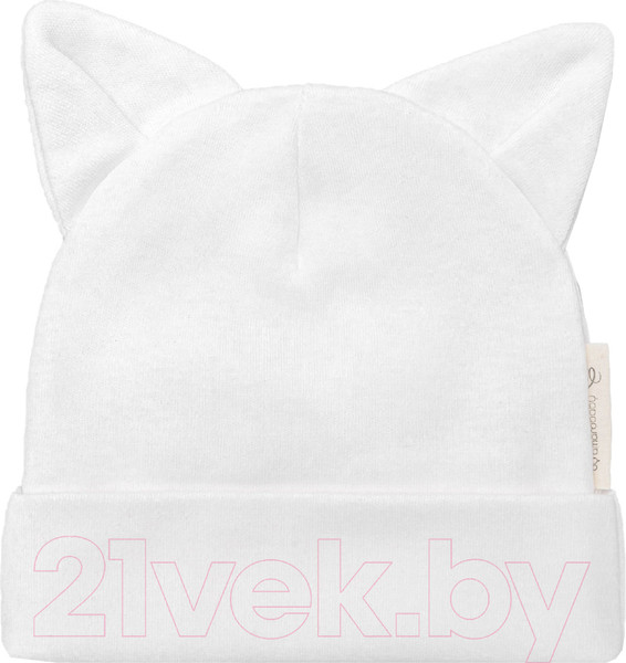 Изображение товара Шапочка для малышей Amarobaby Nature Essence Cat / AB-OD22-NE16Ca/33-44 (молочный)