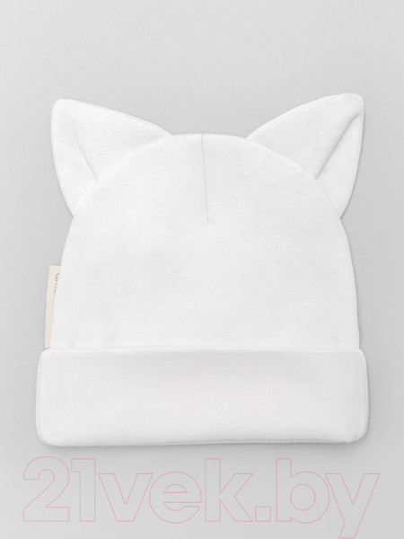 Изображение товара Шапочка для малышей Amarobaby Nature Essence Cat / AB-OD22-NE16Ca/33-44 (молочный)