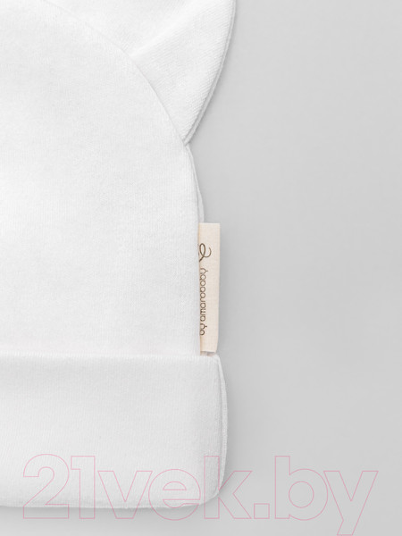 Изображение товара Шапочка для малышей Amarobaby Nature Essence Cat / AB-OD22-NE16Ca/33-44 (молочный)