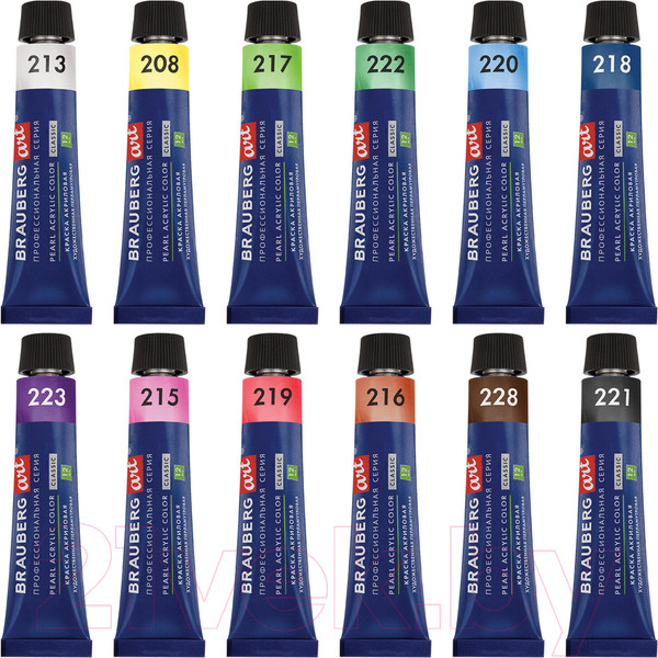 Изображение товара Акриловая краска Brauberg Art Classic / 192243 (12цв)