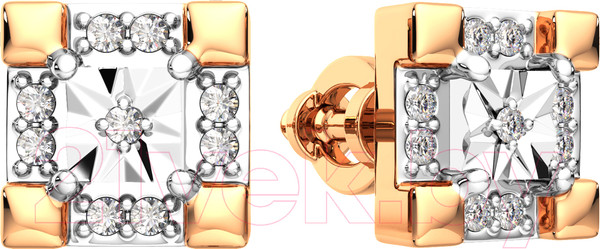Изображение товара Серьги из комбинированного золота ZORKA 3D00332.14K.B.ZZ (с бриллиантами)
