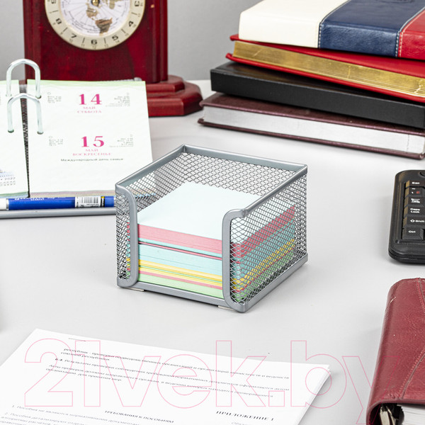 Изображение товара Подставка настольная Brauberg Germanium / 231945 (серебристый)