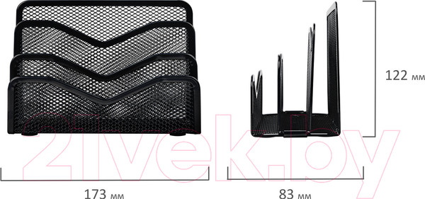 Изображение товара Лоток для бумаг Brauberg Germanium / 231946 (черный)