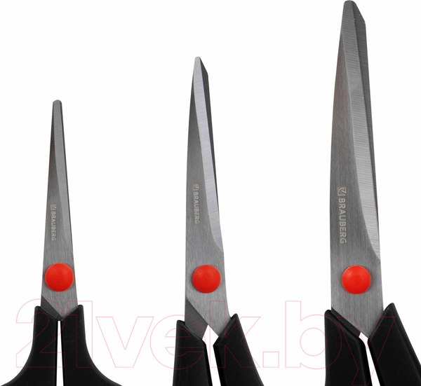 Изображение товара Набор ножниц канцелярских Brauberg 238168 (3шт)