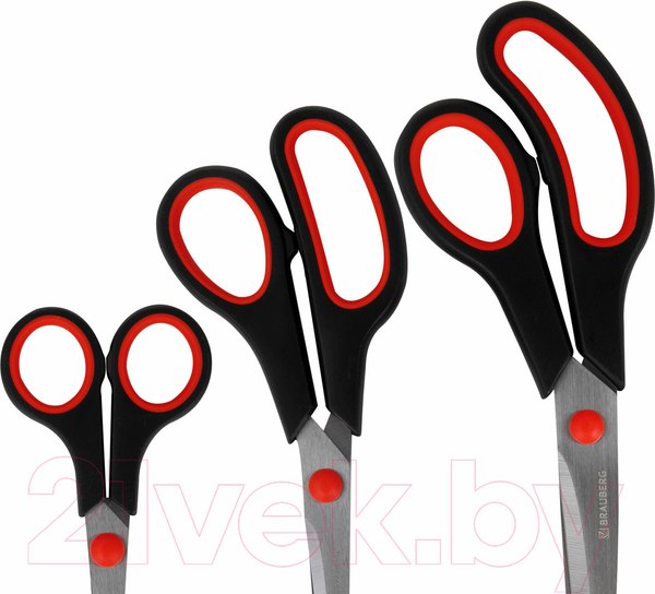 Изображение товара Набор ножниц канцелярских Brauberg 238168 (3шт)