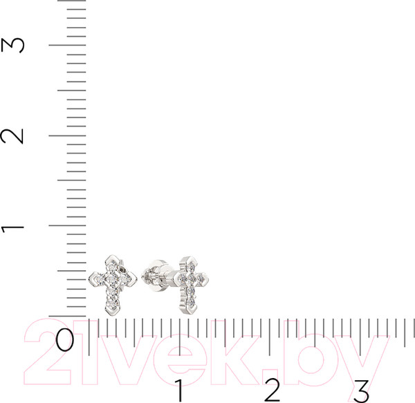 Изображение товара Серьги из белого золота ZORKA 3D00438.14K.W.ZZ (с бриллиантами)