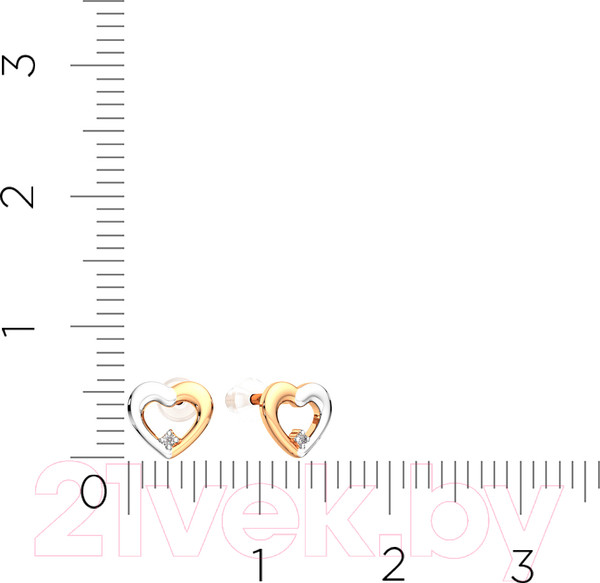 Изображение товара Серьги из розового золота ZORKA 3D0071S.14K.R (с бриллиантами)
