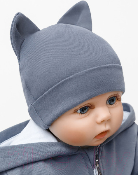 Изображение товара Шапочка для малышей Amarobaby Nature Essence Cat / AB-OD22-NE16Ca/11-42 (серый)