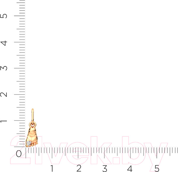 Изображение товара Подвеска из розового золота ZORKA 4D0064.14K.R (с бриллиантом)