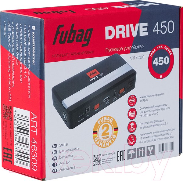 Изображение товара Пусковое устройство Fubag Drive 450 (46309)