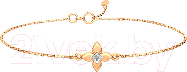 Изображение товара Браслет из розового золота ZORKA 6D00443.14K.R (18см, с бриллиантом)