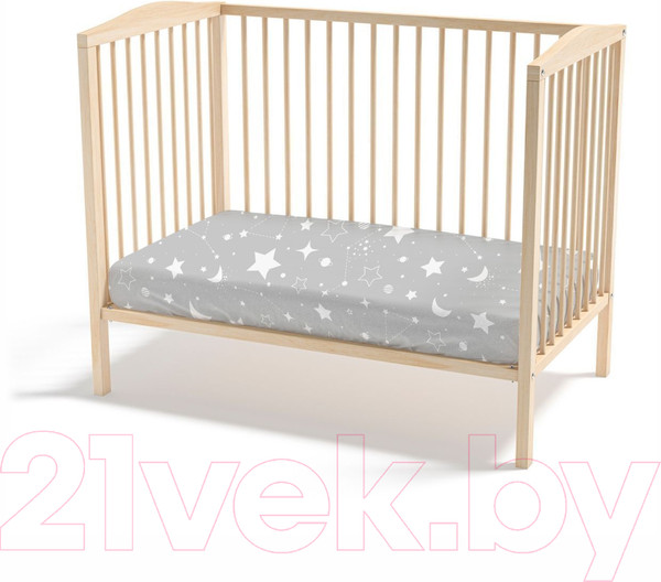 Изображение товара Простыня для малышей Облачко Поплин на резинке 60x120 Cosmic рез 60/120 8726/1 ПН