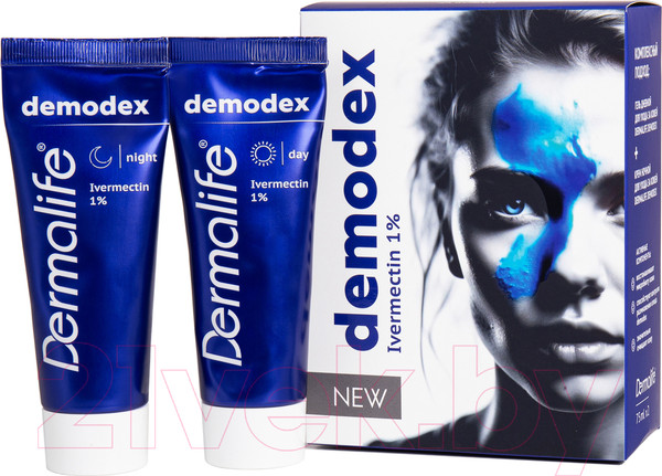 Изображение товара Набор косметики для лица Dermalife Demodex Гель дневной+Крем ночной (75мл+75мл)