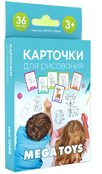 Изображение товара Развивающие карточки Mega Toys Головоломка Учимся рисовать / 12188