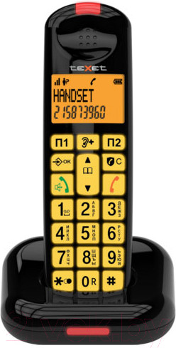 Изображение товара Беспроводной телефон Texet TX-D7855A (черный)