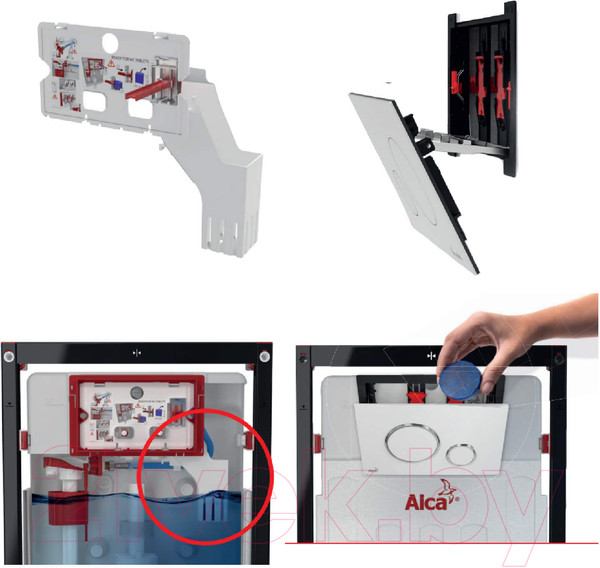 Изображение товара Инсталляция для унитаза Alcadrain AM101/1120-4:1 RU M571-0001
