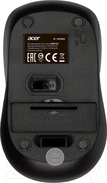 Изображение товара Мышь Acer OMR132 / ZL.MCEEE.01F (синий/черный)