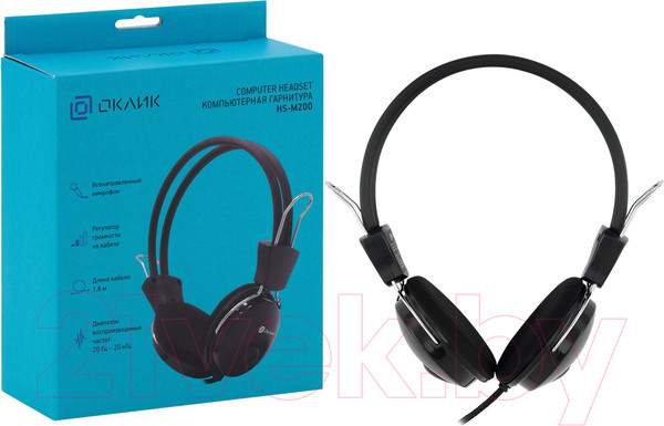 Изображение товара Наушники-гарнитура Оклик HS-M200 (черный)
