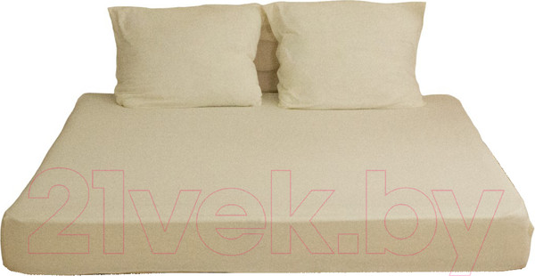 Изображение товара Простыня с наволочками Lilia КПБт-160 (кремовый)