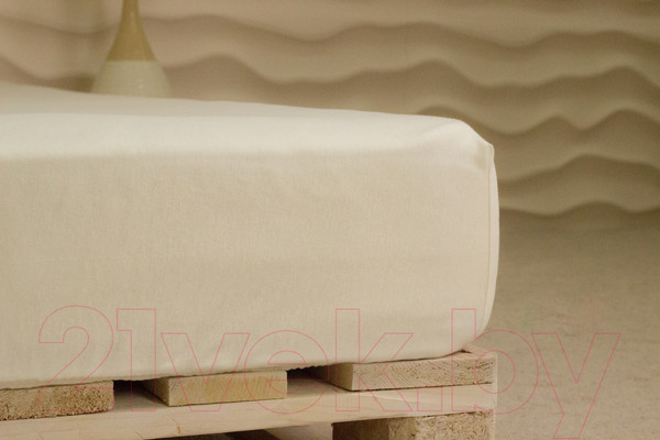 Изображение товара Простыня с наволочками Lilia КПБт-160 (кремовый)
