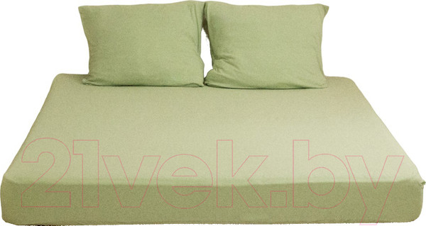 Изображение товара Простыня с наволочками Lilia КПБт-160 (зеленый)