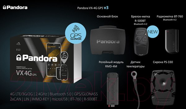 Изображение товара Автосигнализация Pandora VX-4G GPS v3