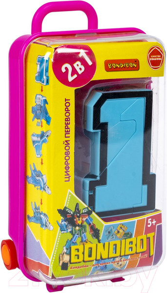 Изображение товара Игрушка-трансформер Bondibon Bondibot Цифра 1 / ВВ5871-А (розовый)