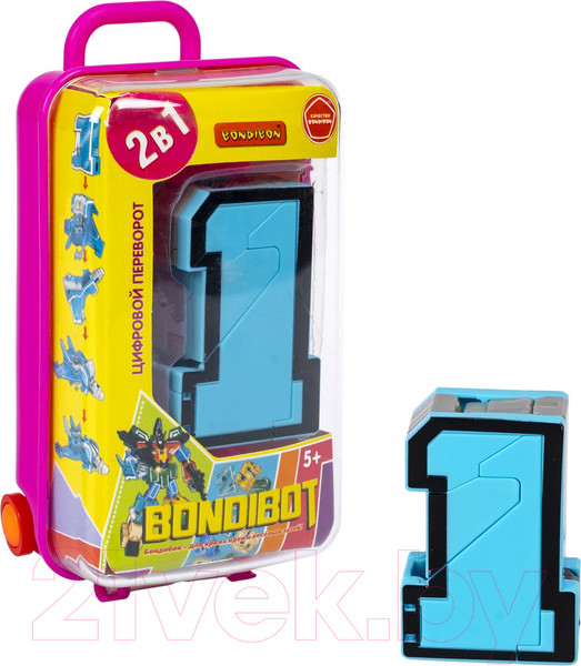 Изображение товара Игрушка-трансформер Bondibon Bondibot Цифра 1 / ВВ5871-А (розовый)