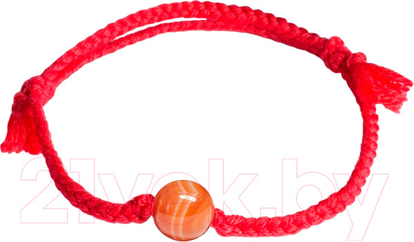 Изображение товара Браслет Wolves Красная нить с агатом 40781 (оранжевый)