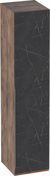 Изображение товара Шкаф-пенал Мебельград Браун 51x53.5x226.5 (таксония/мрамор неро маркина)