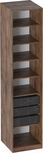 Изображение товара Шкаф-пенал Мебельград Браун 51x53.5x226.5 (таксония/мрамор неро маркина)