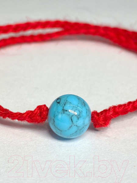 Изображение товара Браслет Wolves Красная нить с бирюзой 40813